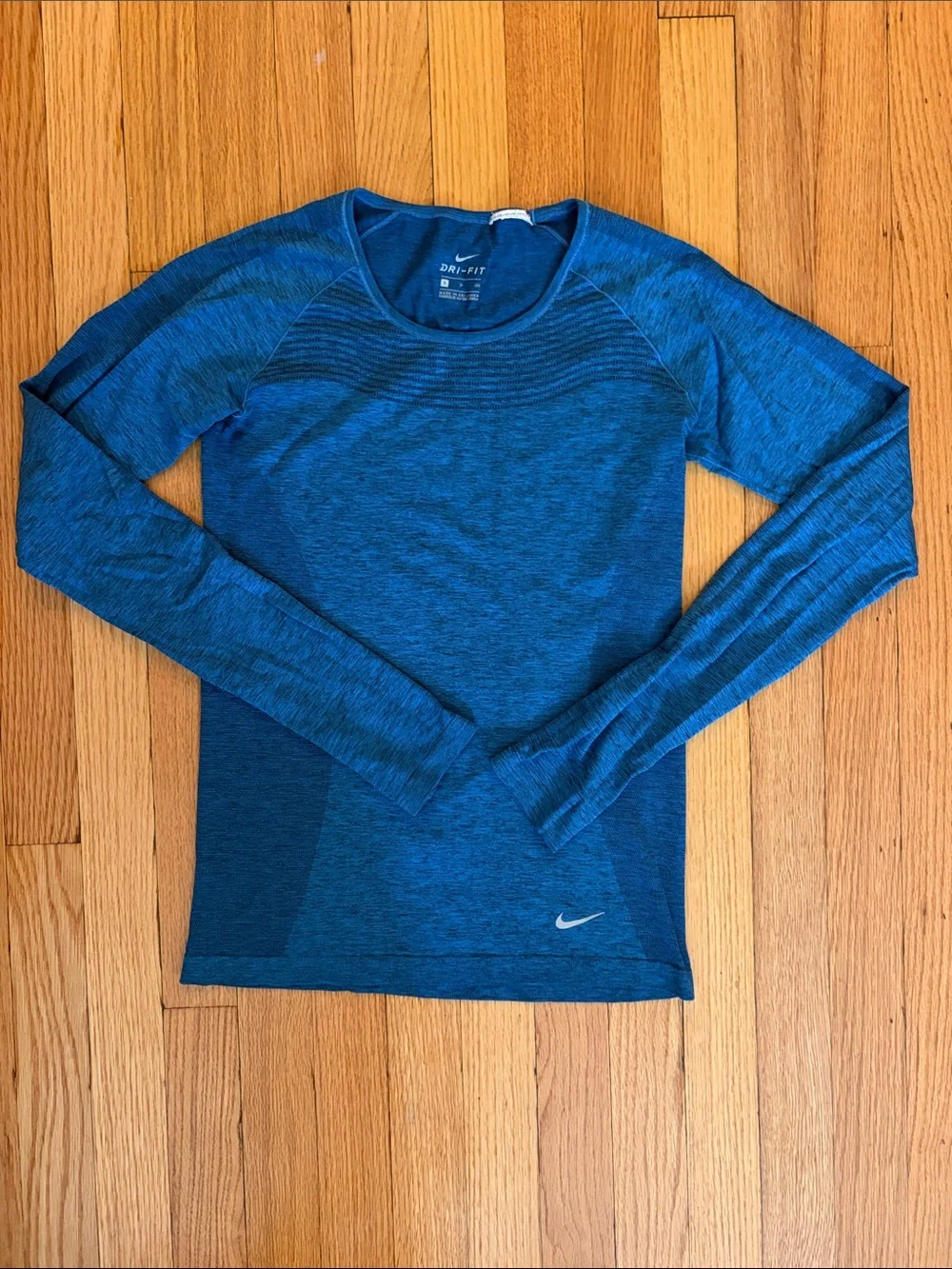 Nike Blue Long Sleeve Dri-FIT Performance Top